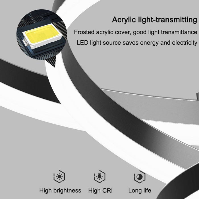 Minimalist LED Pendant Light Adjustable Circular Chandelier for Living Room and Dining Room - Amazingooh Wholesale