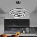 Minimalist LED Pendant Light Adjustable Circular Chandelier for Living Room and Dining Room - Amazingooh Wholesale