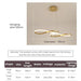 Modern Chandelier Infinity LED Pendant Light Adjustable 3 Color Dimmable Remote Control for Dining Bar Living Room 120cm - Amazingooh Wholesale