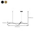 Modern LED Linear Chandeliers Pendant Lights with Dimmable LED and Adjustable Hanging Length 140cm - Black - Amazingooh Wholesale