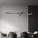 Modern LED Linear Chandeliers Pendant Lights with Dimmable LED and Adjustable Hanging Length 140cm - Black - Amazingooh Wholesale