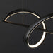 Modern LED Linear Chandeliers Pendant Lights with Dimmable LED and Adjustable Hanging Length 160cm - Black - Amazingooh Wholesale