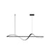 Modern LED Linear Chandeliers Pendant Lights with Dimmable LED and Adjustable Hanging Length 160cm - Black - Amazingooh Wholesale
