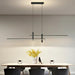 Modern Linear LED Pendant Light Adjustable 3 Color Dimmable Remote Control for Dining Bar Living Room 120cm - Amazingooh Wholesale
