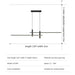 Modern Linear LED Pendant Light Adjustable 3 Color Dimmable Remote Control for Dining Bar Living Room 120cm - Amazingooh Wholesale