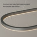 Modern Minimalist Oval Pendant Light Adjustable LED Chandelier for Dining Room, Bar, and Office - Amazingooh Wholesale