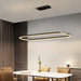 Modern Minimalist Oval Pendant Light Adjustable LED Chandelier for Dining Room, Bar, and Office - Amazingooh Wholesale