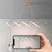 Modern Minimalist Titanium Gold Pendant Light Adjustable LED Chandelier for Dining Room and Bar - Amazingooh Wholesale