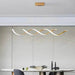Modern Minimalist Titanium Gold Pendant Light Adjustable LED Chandelier for Dining Room and Bar - Amazingooh Wholesale