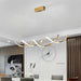 Modern Minimalist Titanium Gold Pendant Light Adjustable LED Chandelier for Dining Room and Bar - Amazingooh Wholesale