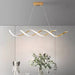 Modern Minimalist Titanium Gold Pendant Light Adjustable LED Chandelier for Dining Room and Bar - Amazingooh Wholesale