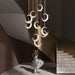 Moon Stair Chandelier Golden Luxury Villa Duplex Staircase Chandelier Apartment Revolving Loft Hollow Living Room (Dimmable Control) - Amazingooh Wholesale
