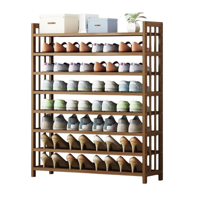Multi - Tier Tower Bamboo Wooden Shoe Rack Corner Shelf Stand Storage Organizer - Amazingooh Wholesale