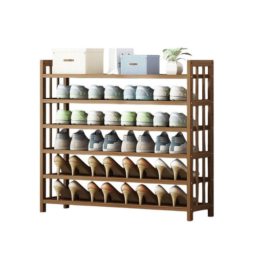 Multi - Tier Tower Bamboo Wooden Shoe Rack Corner Shelf Stand Storage Organizer - Amazingooh Wholesale
