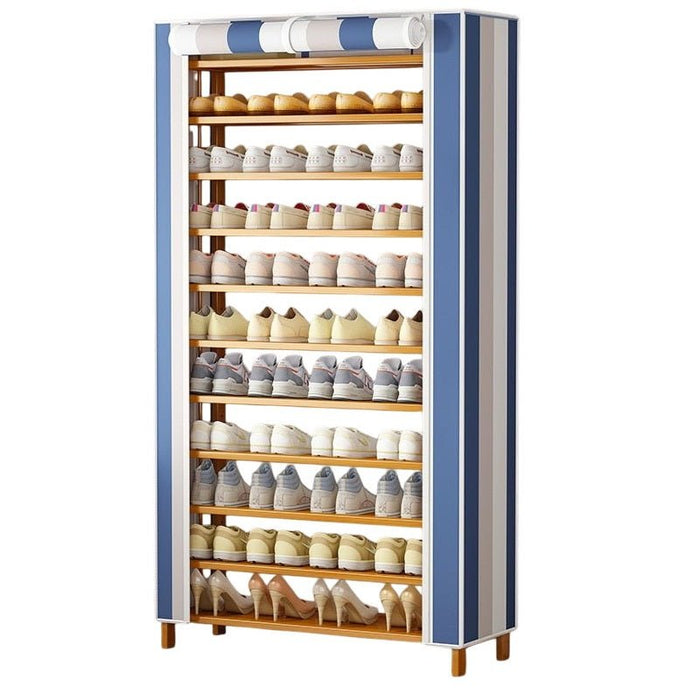 Multi - Tier Tower Bamboo Wooden Shoe Rack Corner Shelf Stand Storage Organizer - Amazingooh Wholesale