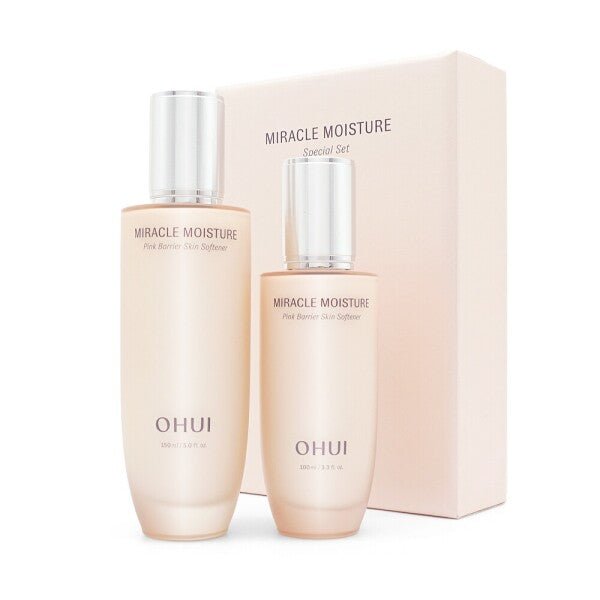 OHUI Miracle Moisture Pink Barrier Skin Softener 2pcs Special Set Smooth Moisturizing K - Beauty - Amazingooh Wholesale