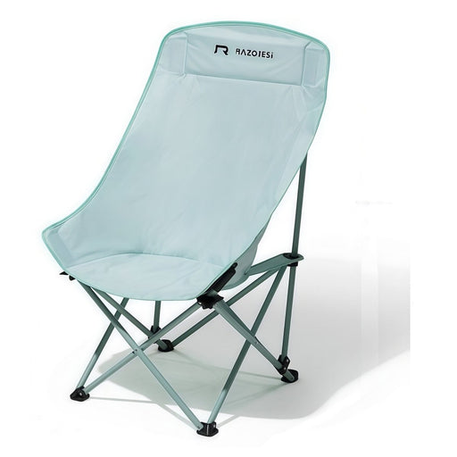 RAZOJESS Camping Chair Folding Outdoor Portable Lightweight Fishing Beach Picnic Sky Blue - Amazingooh Wholesale