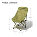 RAZOJESS Enlarged Moon Chair for Outdoor Camping Fishing Picnic (Green/Sky Blue/Khaki) - Amazingooh Wholesale
