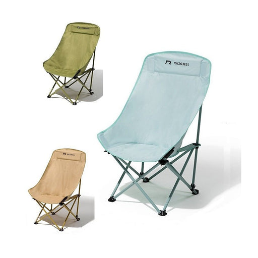 RAZOJESS Enlarged Moon Chair for Outdoor Camping Fishing Picnic (Green/Sky Blue/Khaki) - Amazingooh Wholesale
