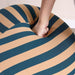 Retro Up Lounge Chair Ball and Chain Accent Chair with Ottoman Striped Upholstery High - Density Foam - Amazingooh Wholesale