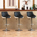 SERENITà Bar Stools Kitchen Bar Stool Leather Barstools Swivel Gas Lift Counter Chairs BS8403 Black - Amazingooh Wholesale