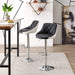 SERENITà Bar Stools Kitchen Bar Stool Leather Barstools Swivel Gas Lift Counter Chairs BS8403 Black - Amazingooh Wholesale