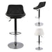 SERENITà Bar Stools Kitchen Bar Stool Leather Barstools Swivel Gas Lift Counter Chairs BS8403 Black - Amazingooh Wholesale