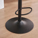 SERENITà Black Modern Height Adjustable Swivel Bar Stools Upholstered Leather Barstool Kitchen Island Chairs with Metal Frame (Set of 2) - Amazingooh Wholesale