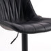 SERENITà Black Modern Height Adjustable Swivel Bar Stools Upholstered Leather Barstool Kitchen Island Chairs with Metal Frame (Set of 2) - Amazingooh Wholesale