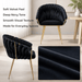 SERENITà Black Modern Velvet Dining Chairs, Upholstered Living Room Chair with Woven Back and Golden Metal Legs, Mid-Century Accent Set of 2 - Amazingooh Wholesale