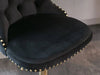 SERENITà Black Velvet Bar Stools Adjustable Swivel Counter Height Chairs with Tufted Back and Nailhead Trim for Kitchen Island Pub Restaurant (2Pcs, Gold) - Amazingooh Wholesale