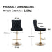 SERENITà Black Velvet Bar Stools Adjustable Swivel Counter Height Chairs with Tufted Back and Nailhead Trim for Kitchen Island Pub Restaurant (2Pcs, Gold) - Amazingooh Wholesale