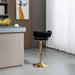SERENITà Black Velvet Seat Kitchen Breakfast Bar Stools Counter Height Barstools with Back Cushioned Chairs for Home Bar x2 - Amazingooh Wholesale