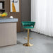 SERENITà Emerald Velvet Seat Kitchen Breakfast Bar Stools Counter Height Barstools with Back Cushioned Chairs for Home Bar x2 - Amazingooh Wholesale