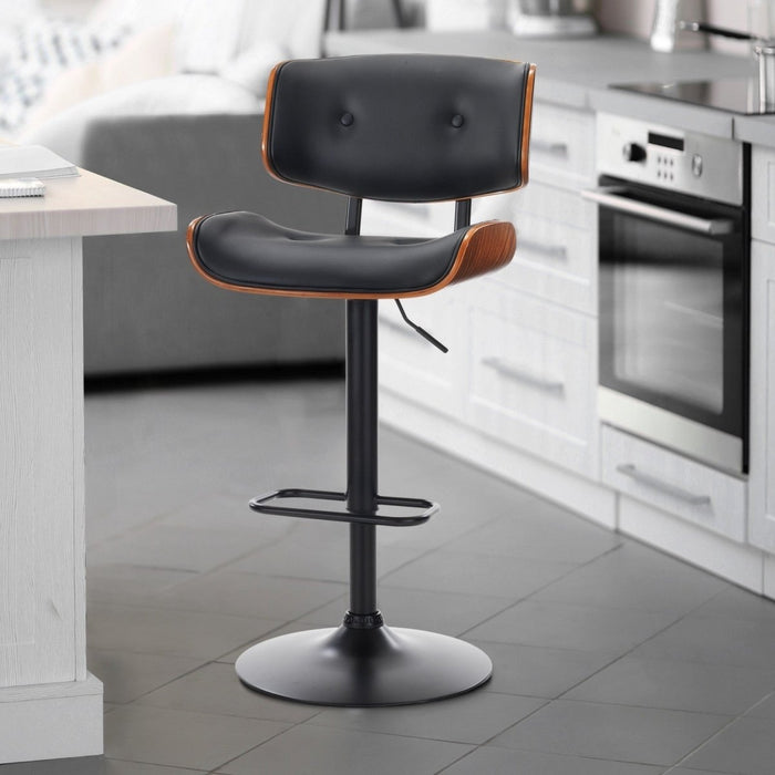 SERENITà European Wooden Black Modern Bar Stools Swivel Bar Stool Chair Counter Height Barstool with 360 Degree Swivel Seat - Amazingooh Wholesale