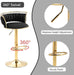 SERENITà Golden Swivel Upholstered Velvet Adjustable Height Counter Stool with Metal Frame Black (Set of 2) - Amazingooh Wholesale