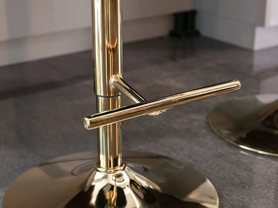 SERENITà Gray Velvet Bar Stools Adjustable Swivel Counter Height Chairs with Tufted Back and Nailhead Trim for Kitchen Island Pub Restaurant (2Pcs, Gold) - Amazingooh Wholesale