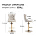 SERENITà Ivory Velvet Bar Stools Adjustable Swivel Counter Height Chairs with Tufted Back and Nailhead Trim for Kitchen Island Pub Restaurant (2Pcs, Gold) - Amazingooh Wholesale