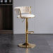 SERENITà Ivory Velvet Seat Kitchen Breakfast Bar Stools Counter Height Barstools with Back Cushioned Chairs for Home Bar x2 - Amazingooh Wholesale