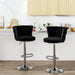 SERENITà Modern Silver Swivel Upholstered Velvet Adjustable Height Counter Stool with Metal Frame Black (Set of 2) - Amazingooh Wholesale