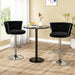 SERENITà Modern Silver Swivel Upholstered Velvet Adjustable Height Counter Stool with Metal Frame Black (Set of 2) - Amazingooh Wholesale