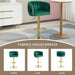SERENITà Modern Velvet Breakfast Bar Stools Swivel Barstools Adjustable Counter Stools with Backrest Set of 2 Emarald Green - Amazingooh Wholesale