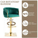 SERENITà Modern Velvet Breakfast Bar Stools Swivel Barstools Adjustable Counter Stools with Backrest Set of 2 Emarald Green - Amazingooh Wholesale