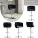 SERENITà Modern Velvet Breakfast Bar Stools Swivel Barstools Adjustable Counter Stools with Backrest (Silver - Black) - Amazingooh Wholesale