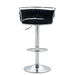 SERENITà Silver Swivel Upholstered Velvet Adjustable Height Counter Stool with Metal Frame Black (Set of 2) - Amazingooh Wholesale