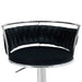 SERENITà Silver Swivel Upholstered Velvet Adjustable Height Counter Stool with Metal Frame Black (Set of 2) - Amazingooh Wholesale