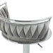 SERENITà Silver Swivel Upholstered Velvet Adjustable Height Counter Stool with Metal Frame Grey (Set of 2) - Amazingooh Wholesale
