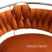 SERENITà Silver Swivel Upholstered Velvet Adjustable Height Counter Stool with Metal Frame Orange (Set of 2) - Amazingooh Wholesale