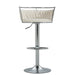 SERENITà Silver Swivel Upholstered Velvet Adjustable Height Counter Stool with Metal Frame White (Set of 2) - Amazingooh Wholesale