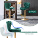 SERENITà Swivel Bar Stools Set of 2 Counter Height Barstools with Back Velvet Upholstered Adjustable Stool Chair Min Century Modern Bar Stool for Kitchen Island (Emerald Green) - Amazingooh Wholesale